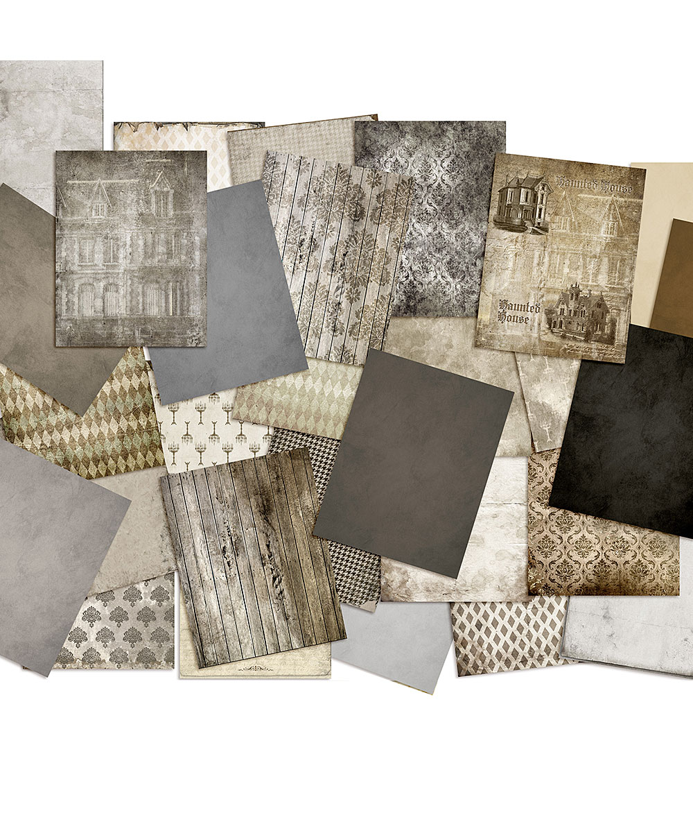 Haunted House Cardstock Journal Paper - Set of 29