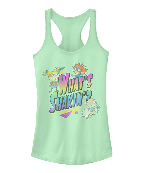 Fifth Sun Women's Tank Tops MINT - Mint 'Whats Shakin'?' Rugrats Tank - Women & Juniors