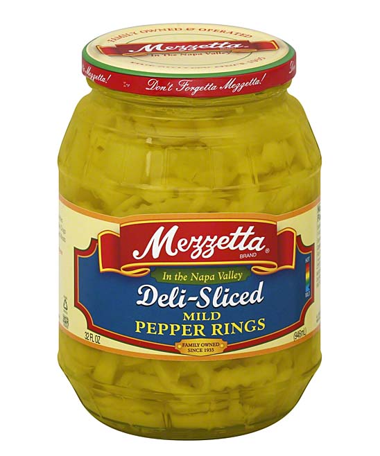 Mezzetta  Vegetables  - 32-Oz. Deli-Sliced Mild Pepper Rings