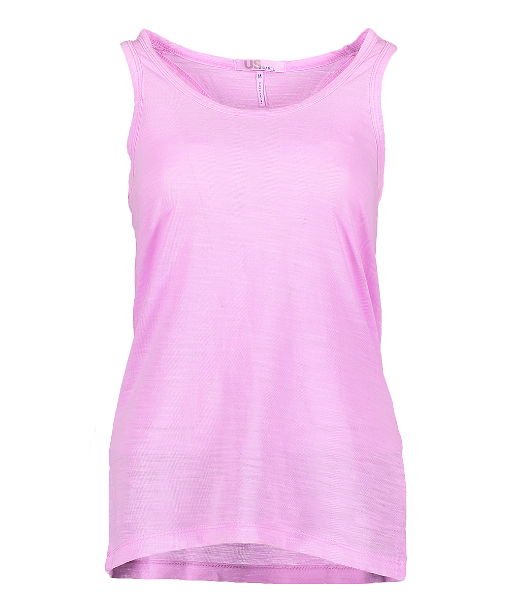 U.S. Apparel Women's Tank Tops Purple - Purple Burnout Racerback Tank
