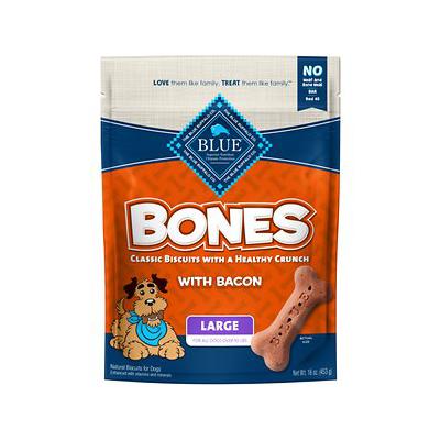 The Blue Buffalo Co. BLUE Bones with Bacon Natural Biscuits for Dogs  Large  16 Oz