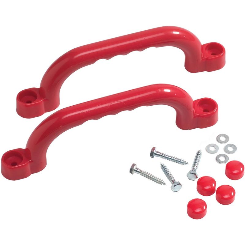 KBT - Jeu De Poignées En Plastique Rouge - Pour Aire De Jeux Et Cadres D'Escalade – 250 X 75 Mm
