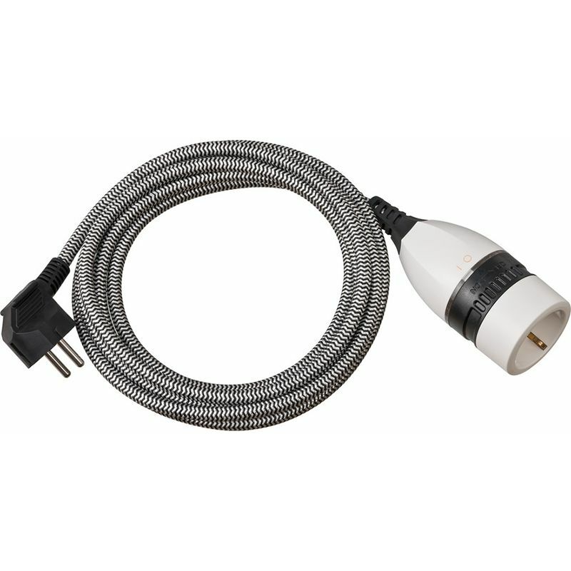 Brennenstuhl 1161830020 Stromkabel Schwarz - Weiß 5 M Netzstecker Typ E Netzstecker Typ F (1161830020)