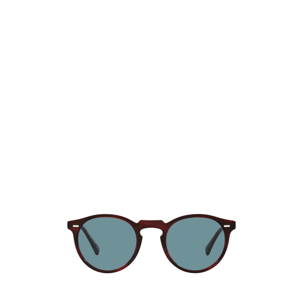 Oliver Peoples Unisex  OV5217S Gregory Peck Sun -  Frame Color: Bordeaux Bark, Lens Color: Cobalto, Size 4723- thumbnail