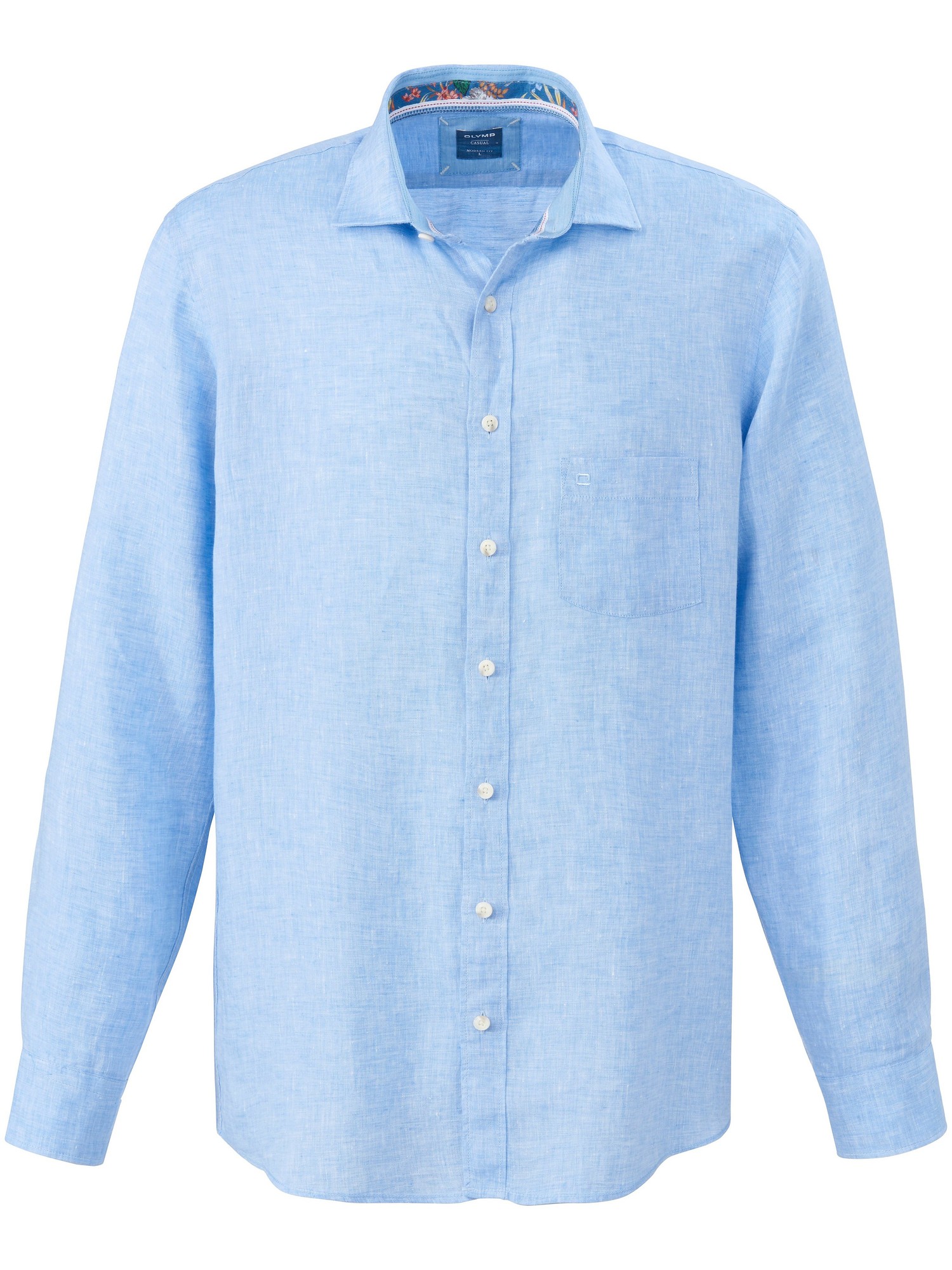 La Chemise 100% Lin  Olymp Bleu Taille 45/46