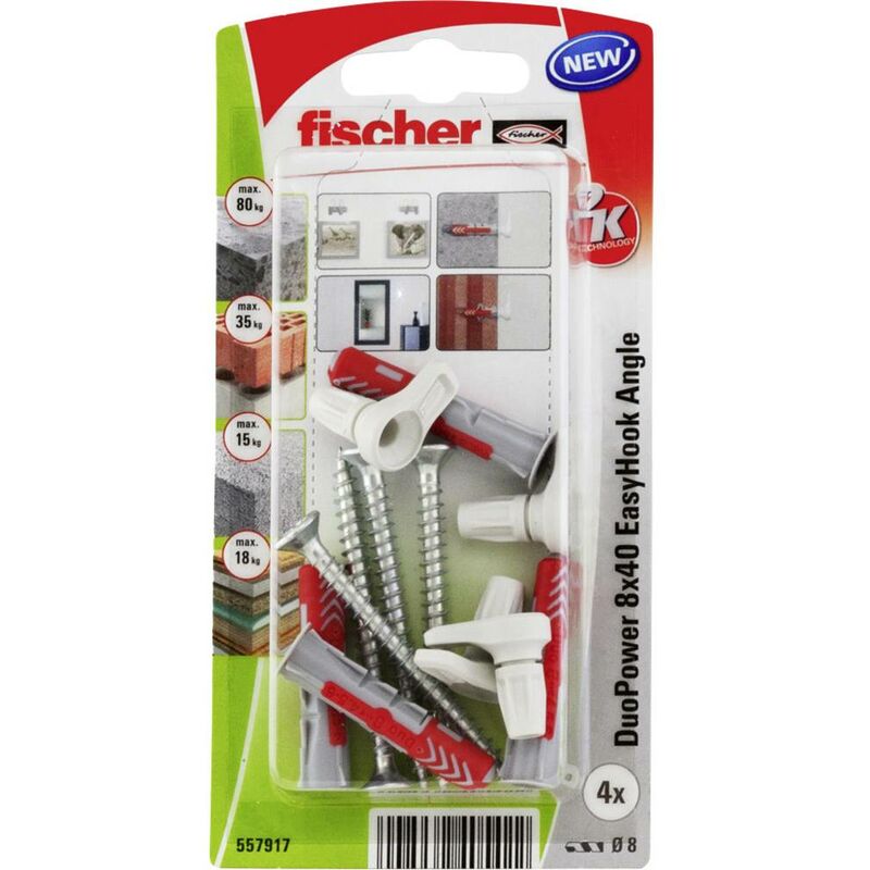 Fischer 557917 DuoPower EasyHook Assorted Dowels Set for Versatile Use thumbnail