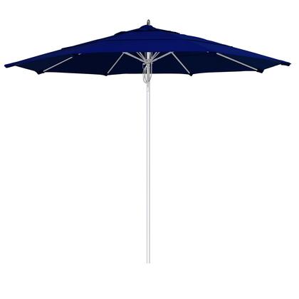 Newport Collection AATF118AH002-5499-DWV 11' Patio Umbrella with Silver Anodized Aluminum Pole Fiberglass Ribs Pulley Lift with Sunbrella 1A True