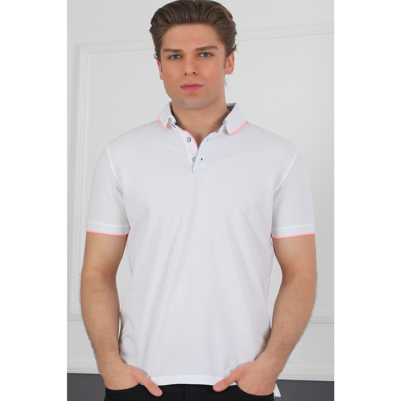 T8576 Dewberry Men's T-shirt-white