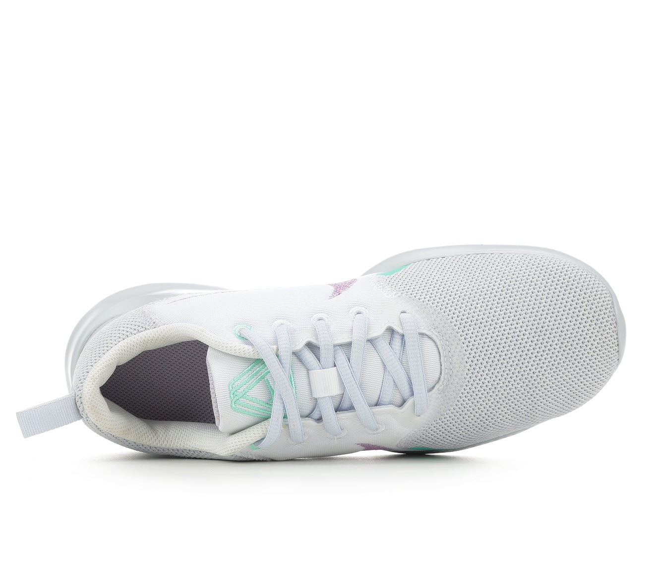 Nike WMNS Flex Experience Run 10 'White Violet Shock' Womens White/Purple/Green/Gray/Purple/Whitegold Training Shoes CI9964-101 (Size: US 5) thumbnail