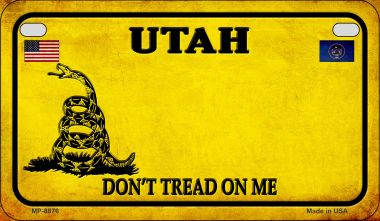 MP-8875 7 X 4 in. Texas Do Not Tread Novelty Metal Motorcycle Plate