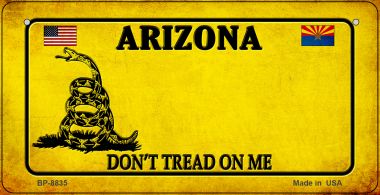 BP-8835 3 X 6 in. Arizona Do Not Tread Novelty Metal Bicycle Plate
