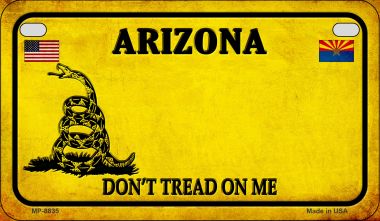 MP-8835 7 X 4 in. Arizona Do Not Tread Novelty Metal Motorcycle Plate