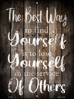 P-3251 9 X 12 in. Lose Yourself to Find Yourself Novelty Metal Parking Sign