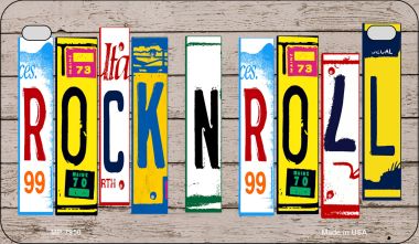 MP-7950 7 X 4 in. Rock N Roll Plate Art Novelty Metal Motorcycle Plate