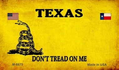 M-8875 3.5 X 2 in. Texas Do Not Tread Novelty Metal Magnet