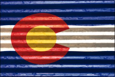 LGP-2320 12 X 18 in. Colorado Flag Novelty Metal Large Parking Sign