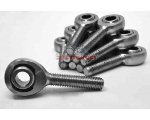 Steinjager J0014595 10 Pack MXML-8 Spherical Rod Ends Bearing Male 0.5-20 LH X 0.5 Ball ID Slotted Nylon Bearing Race Bright Chrome Plated Finish