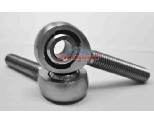 Steinjager J0030162 2 Pack MXML-12-8 Spherical Rod Ends Bearing Male 0.75-16 LH X 0.5 Ball ID Slotted Nylon Bearing Race Bright Chrome Plated Finish