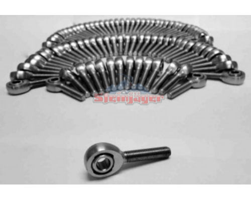 Steinjager J0014648 90 Pack MXM-8 Spherical Rod Ends Bearing Male 0.5-20 RH X 0.5 Ball ID Slotted Nylon Bearing Race Bright Chrome Plated Finish