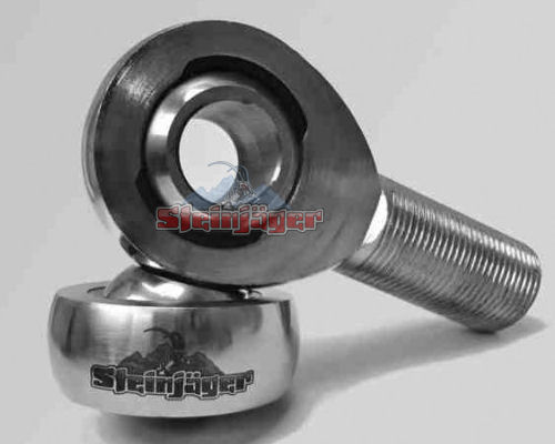 Steinjager J0031090 50 Pack SJ-MXML-20-16 Private Labeled 1.25 Inch -12 LH X 1.0 Inch Bore 4130 Chrome Moly Spherical Rod Ends Bearing Bright Chrome F