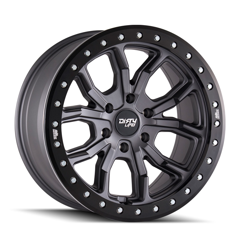 Dirty Life DT-1 9303 Matte Gunmetal 17X9 5x127 -12mm 78.1mm Wheel