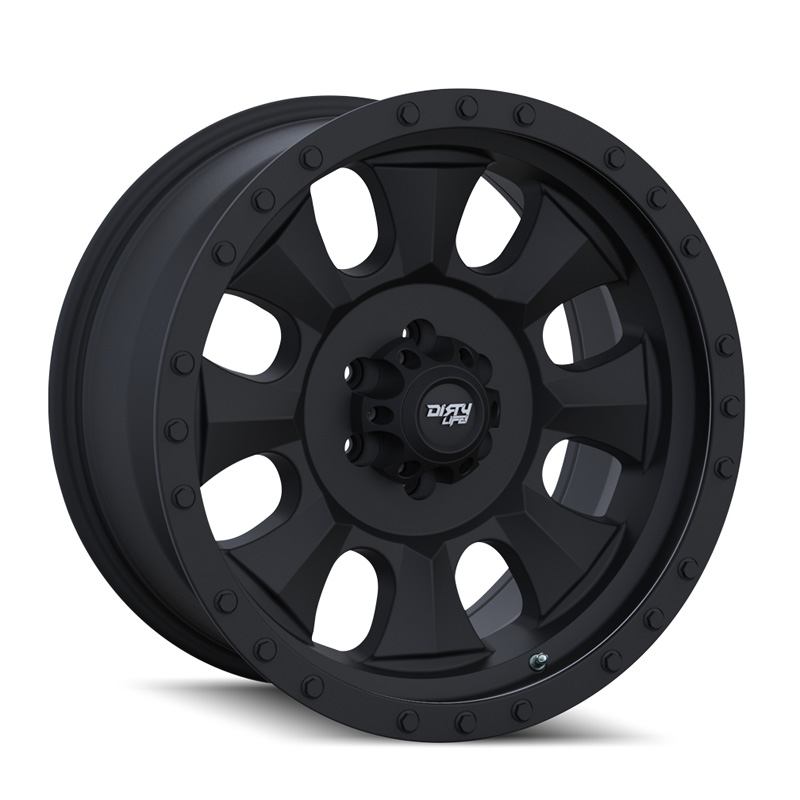 Dirty Life Ironman 9300 Matte Black | Black Beadlock 17X8.5 5x127 6mm 78.10mm Wheel