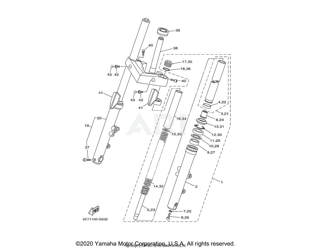 Yamaha OEM 1D7-23111-00-00 BOLT, CAP