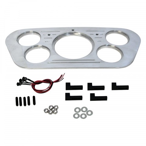 Racing Power Company R5783 Classic Aluminum Gauge Panel Ford 1953-1955