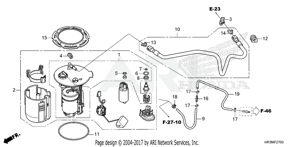 Honda OEM 17579-HP5-600 Rubber Fuel Feed Hose