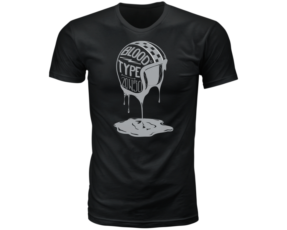 Highway 21 - #6331 489-1925~4 - Blood Type Tee Black Lg