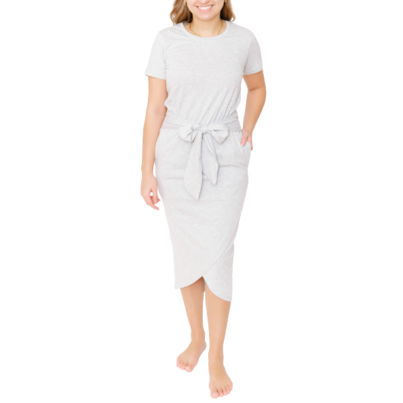 Smash + Tess Rebecca Wrap Dress Heather Grey - None