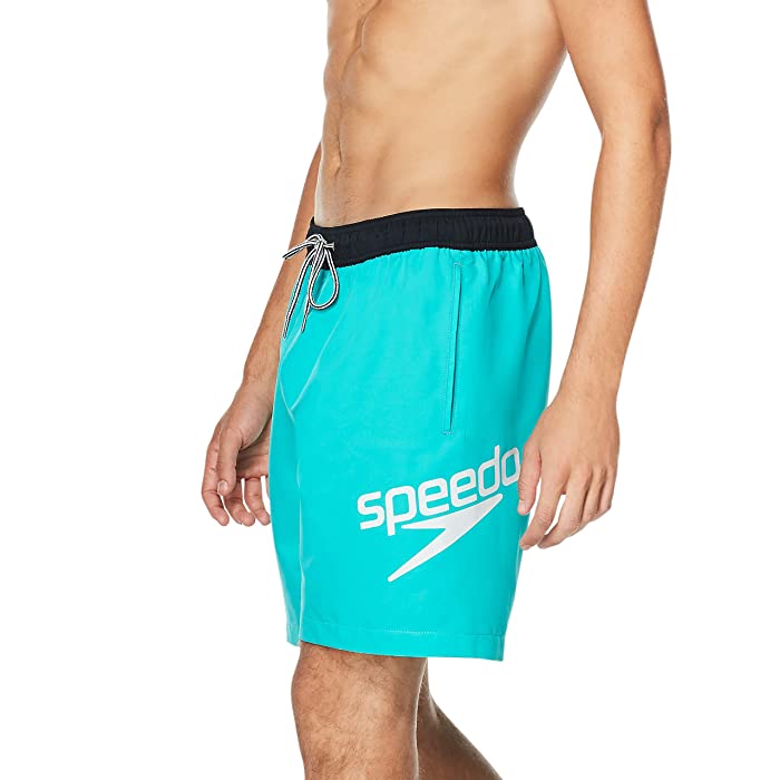 Speedo Green Athletic Logo Volley Swim Shorts thumbnail