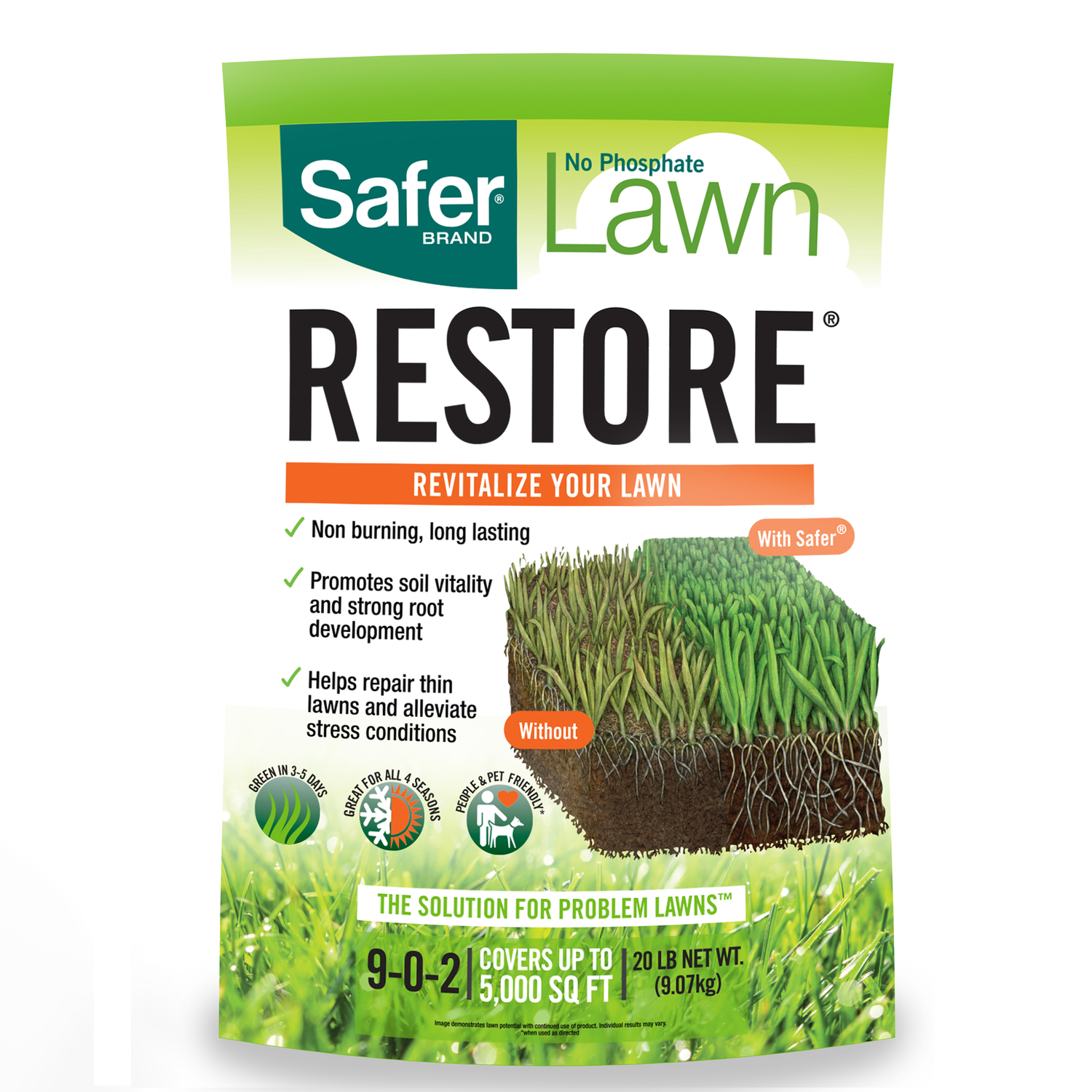 Safer Lawn Restore Lawn Food - 20 Lbs