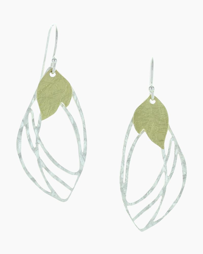 Takobia Organic Shapes Two-Tone Drop Earrings