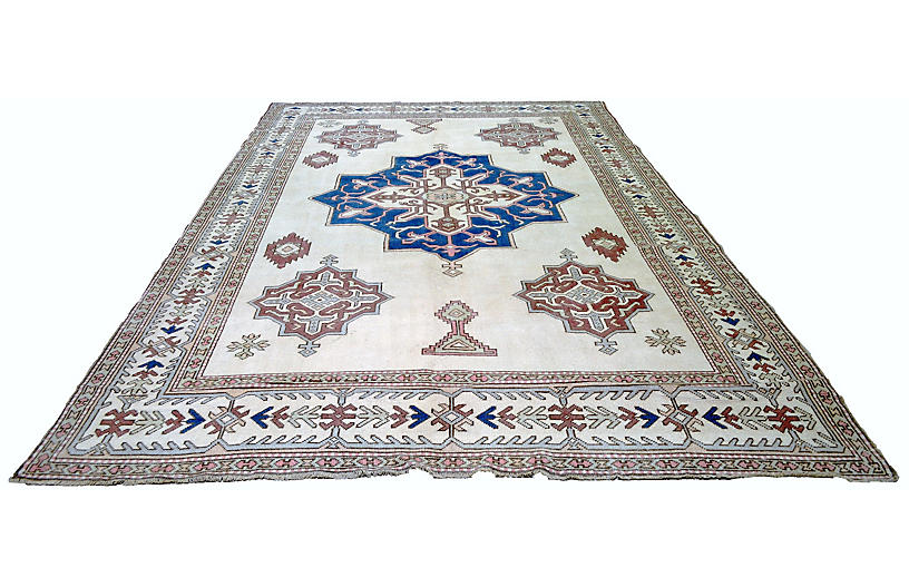 Turkish Oushak Rug,7'9
