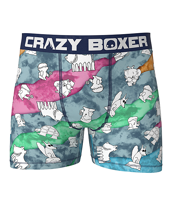 Crazy Boxer Men's Underwear MULTI - Pink & Green Tootsie Pop Doodle Boxer Briefs