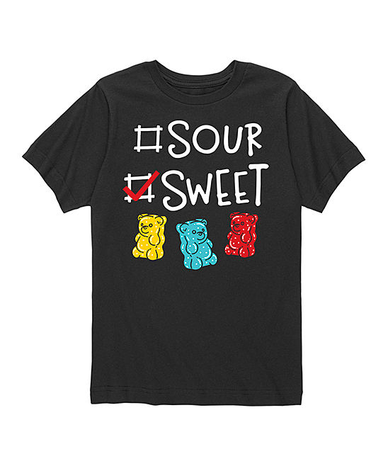 Instant Message  Tee Shirts BLACK - Black 'Sour Sweet' Sweet Tee