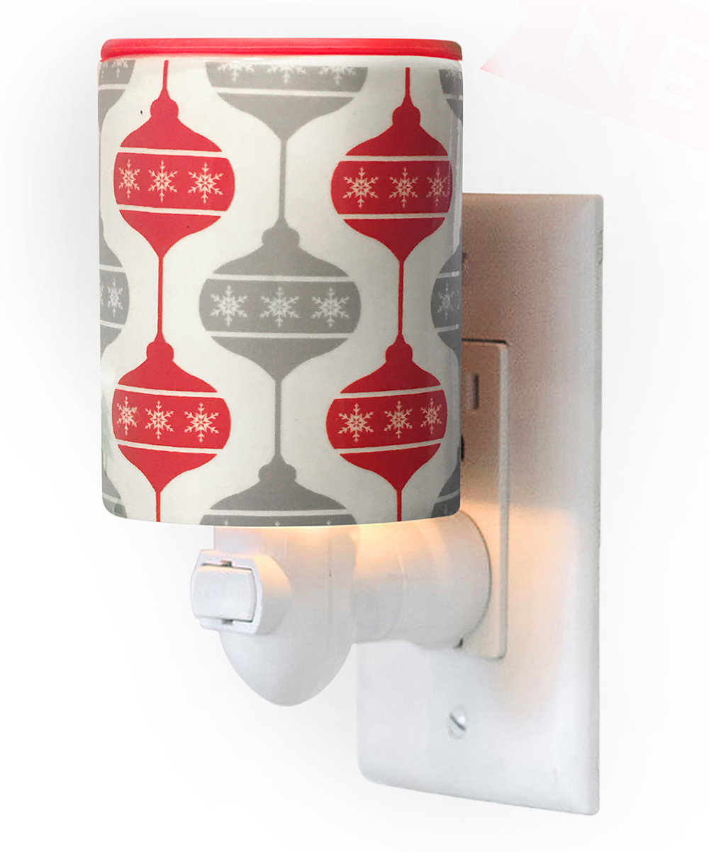 Happy Wax Outlet Wax Melt Warmer for Wax Melts, Tarts & Cubes - Ceramic Wax Melter Patent Pending No Mess Silicone Top [Classic Ornament Print] Outlet