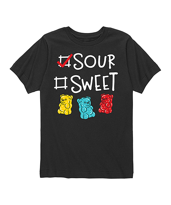 Instant Message  Tee Shirts BLACK - Black 'Sour Sweet' Sour Tee