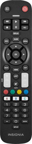 Insignia™ - Replacement Remote for Insignia and Dynex TVs - Black
