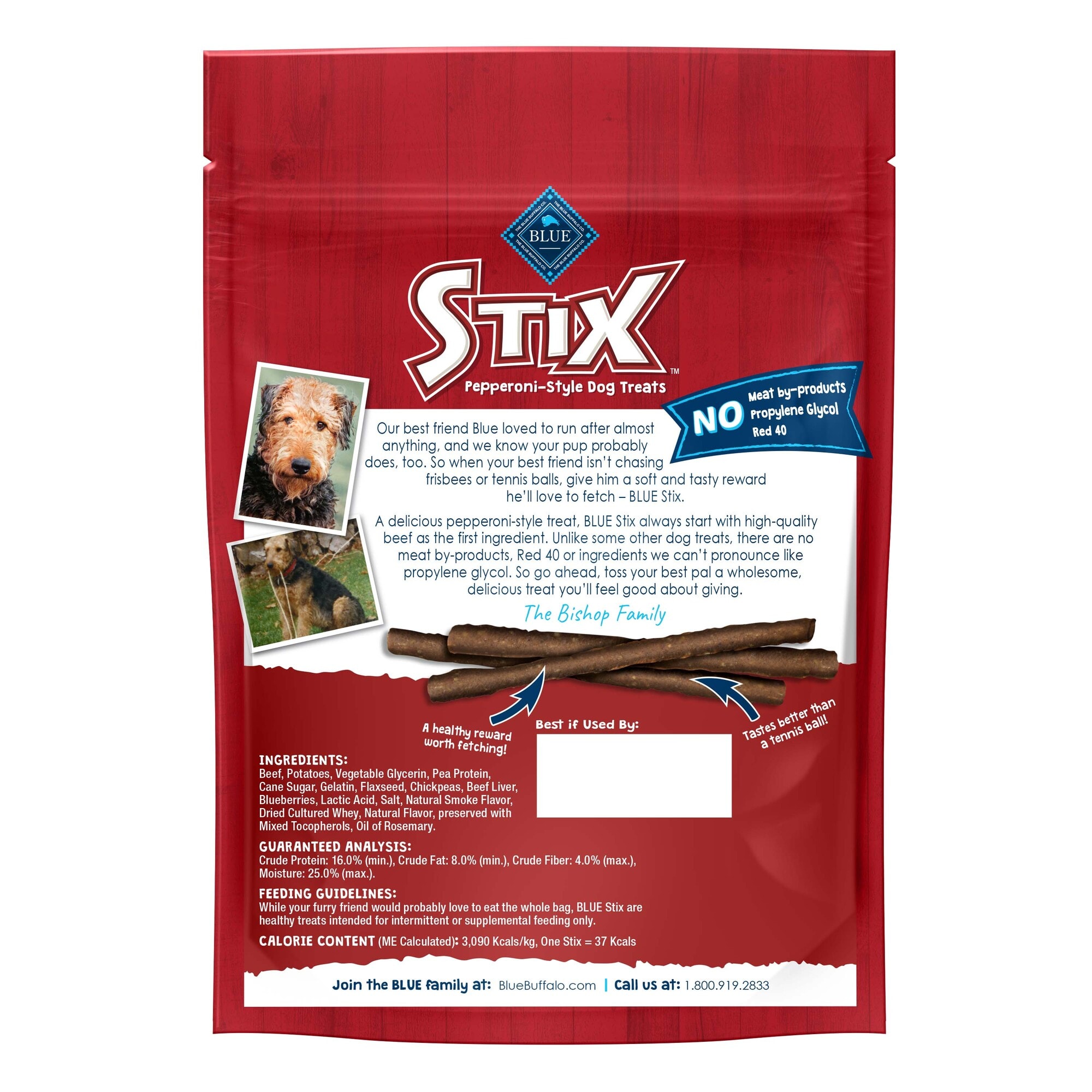 Blue Buffalo Stix Pepperoni-Style Dog Treats  Beef Recipe  5-oz. Bag thumbnail