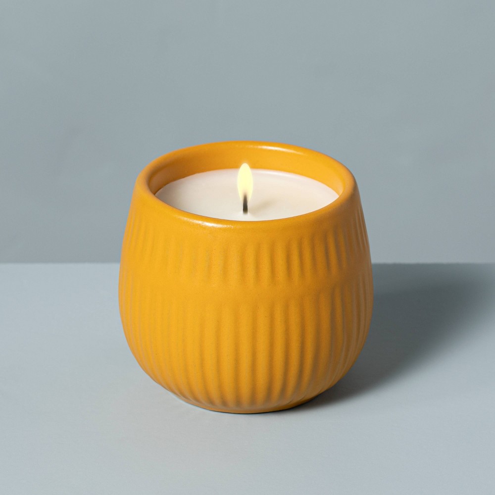 4.2oz Golden Hour Textured Ceramic Seasonal Candle - Hearth & Hand™ with Magnolia