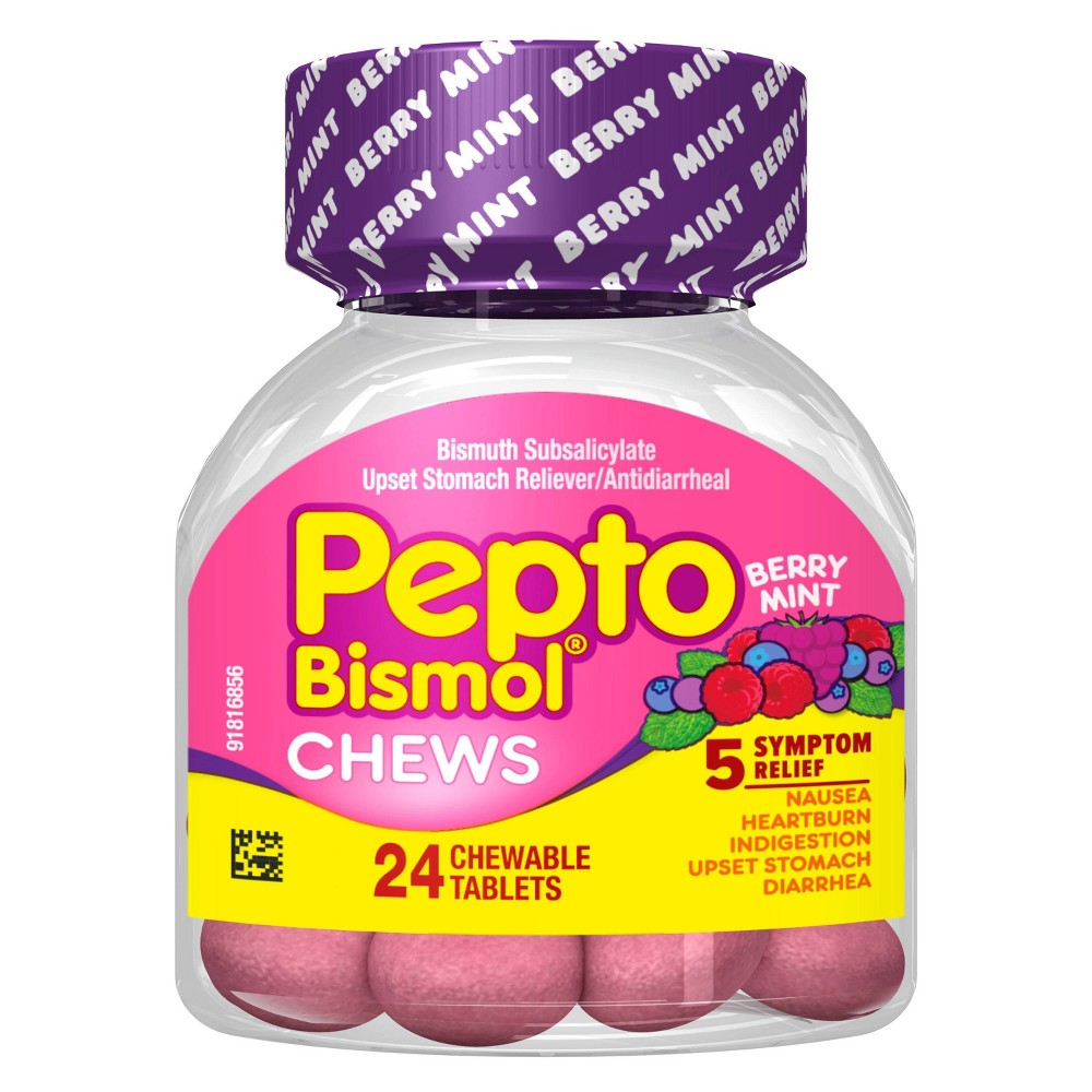 Pepto Bismol - Berry Mint Chews - 24 Ct