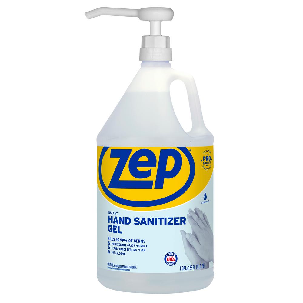 ZEP 128 Oz. Hand Sanitizer Gel 70% Alcohol with Pump (case of 4), Clear
