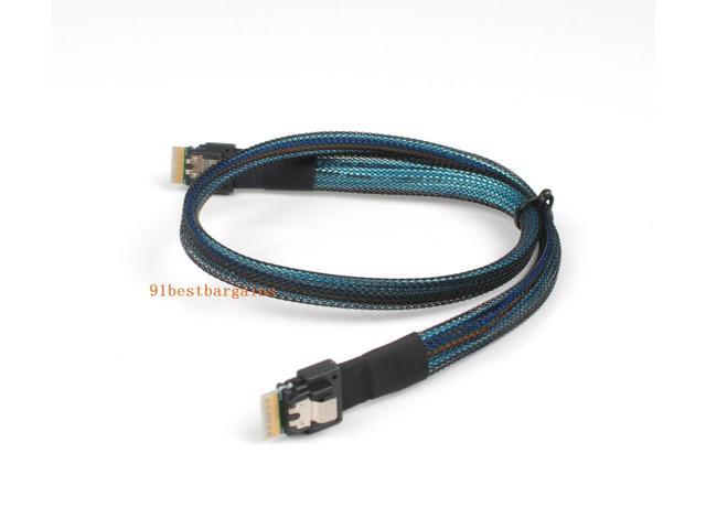 Slimline Sas 4.0 Sff-8654 4I 38Pin to Sff-8654 Target Raid HDD Host Cable 50Cm
