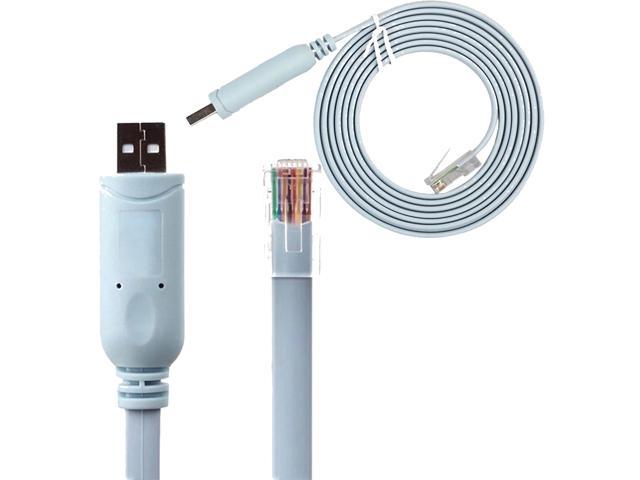 1.8M USB to RJ45 for Cisco USB Console Cable FTDI 744664241835 A7H5 for Cisco H3C HP Arba 9306 Huawei Router Rollover Console