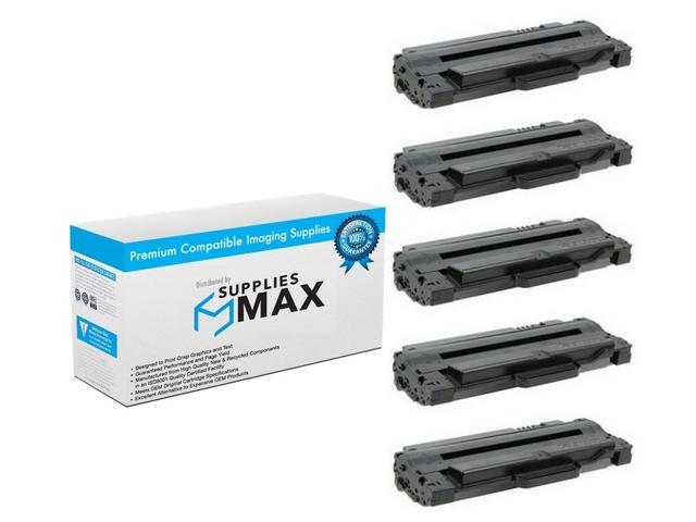 SuppliesMAX Compatible Replacement for Samsung ML-1910/1915/2525/2540/2580/SCX-4600/4623/SF-650 Toner Cartridge (5/PK-2500 Page Yield) (SU770A 5PK)