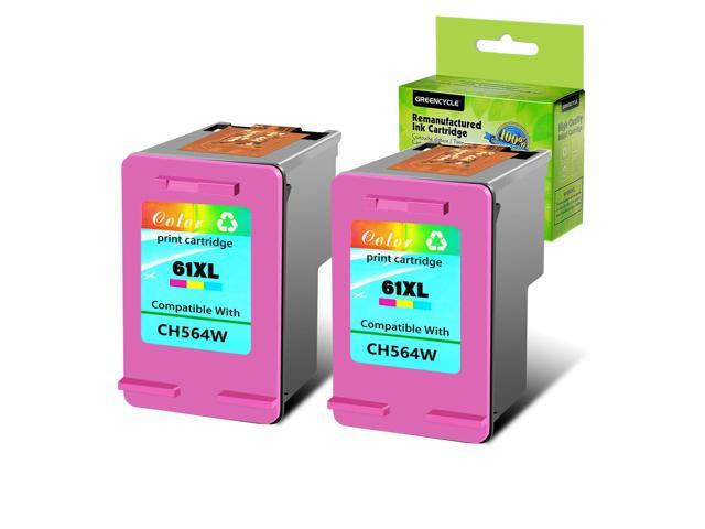 Recertified - 2Pk High Yield 61 Xl Color Ink for Hp Deskjet 1000 1010 1050 1051 1510 2050 2540