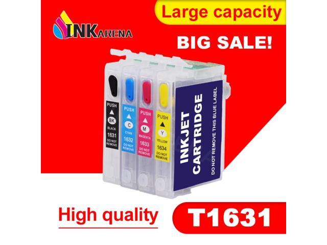 16 16XL Ink Cartridge for Epson Workforce WF-2010W WF-2510WF WF-2520 WF-2530WF WF-2540 Printer T1631 T1634 T1621 with Reset Chip