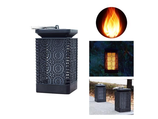 Solar Lantern Lights Dancing Flame Solar Powered Light Water-resistant Outdoor Hanging Landscape Decorative Lamp for Garden Yard Patio Path